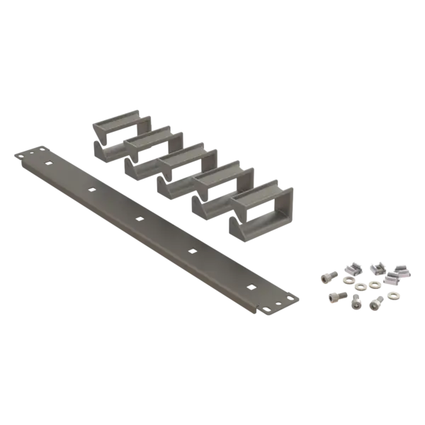 19" 1U Modüler Kablo Organizeri | 5 Geçme Plastik Kancalı