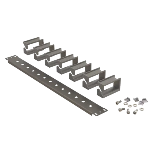 19" 1U Modüler Kablo Organizeri | 7 Geçme Plastik Kancalı