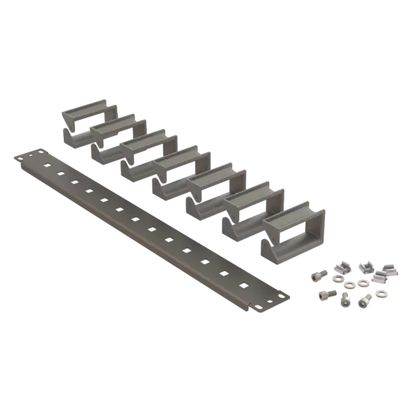 19" 1U Modüler Kablo Organizeri | 7 Geçme Plastik Kancalı