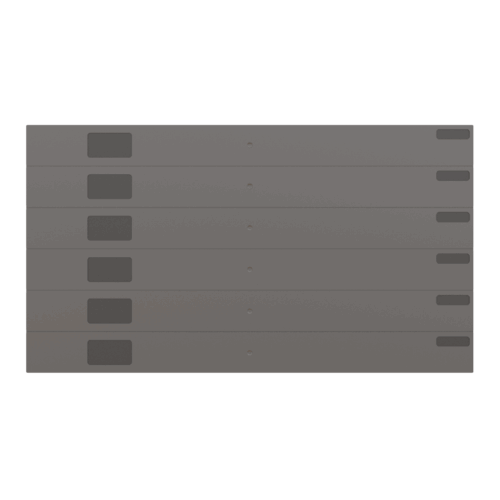 19” 6U Geçme Klips Montajlı 1Ux Kırılabilir Kapama Paneli | 5 adet/Paket