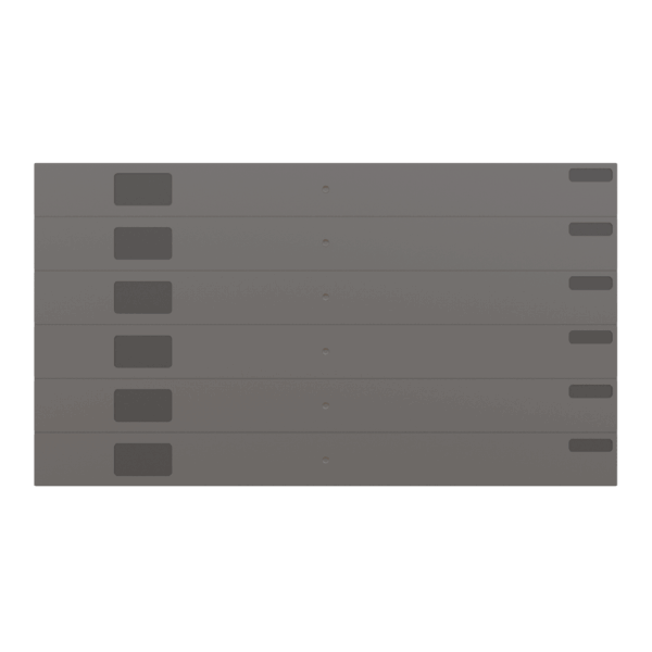 19” 6U Geçme Klips Montajlı 1Ux Kırılabilir Kapama Paneli | 5 adet/Paket