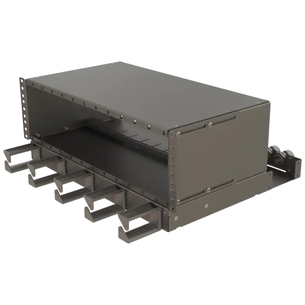 4u-sub-rack-panel-over-length-management-shelf-12-modules-front-access-3u-sub-rack-panels-samm-teknoloji-6285-13-B 4U Sub-rack Panel with Over-length Management Shelf | 12 Modules | Front Access