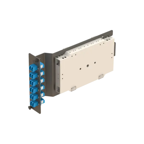6x LC Dupleks Sub-rack Splice Modülü **Pigtails are sold separately.