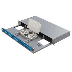 Aluminium 1U Patch Panel | 24 LC Duplex