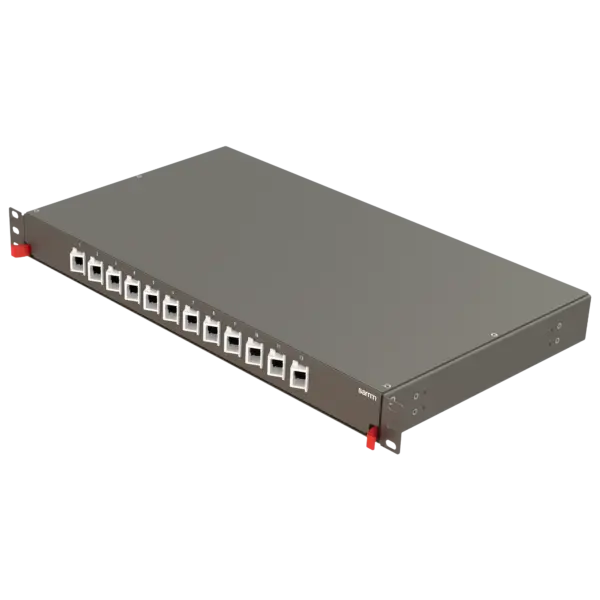 Bright Series | Rail Sliding | 12 Angled Holes | FP09 | Empty Patch Panel
