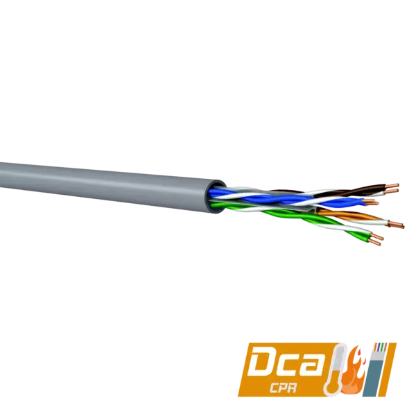 CAT6 U/UTP Data Kablosu | 400 MHz | LSZH-Dca | 500m | Gri