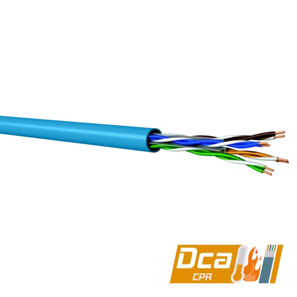 CAT6 U/UTP Data Kablosu | 400 MHz | LSZH-Dca | 500m | Mavi