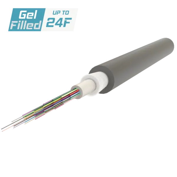 Central Loose Tube Fiber Optic Cable | Gel-Filled | U-D1Q(ZN-GY)BH | Up to 24F | 1000 meters