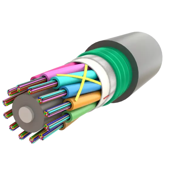 Corrugated Steel-Armoured Multi Loose Tube Fiber Optic Cable | Gel-Filled | UT-D1Q(ZN-GY)(SR)H | Up to 144F | Universal