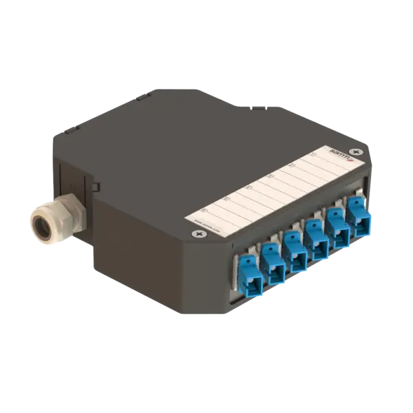DIN Rail Termination Box | 6 SC Simplex Angled | DP2