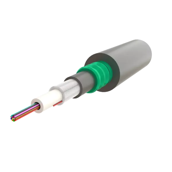 Double Jacketed Steel Armoured Central Loose Tube Fiber Optic Cable | Gel-Filled Dry Core | A-D1Q(ZN-GY)2Y(SR)2Y | UP to 24F