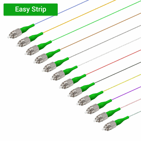 FC/APC 12 Fiber Pigtail | Single Mode G657.A2 | 0.9mm