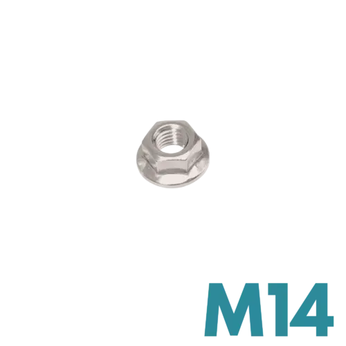 FDS_DIN 6923 Galvanizli Çelik M14 Flanşlı Somun Kit 1