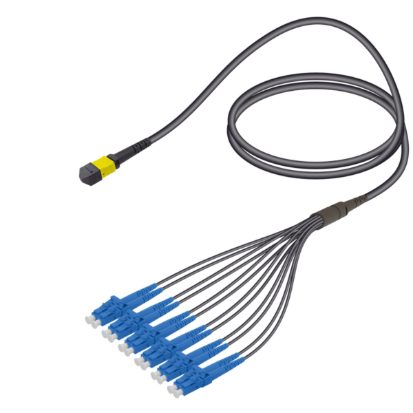 Female MTP Elite to LC/UPC Universal Fanout | Base-12 | Single Mode G657.A2 | 4.8/1.8mm