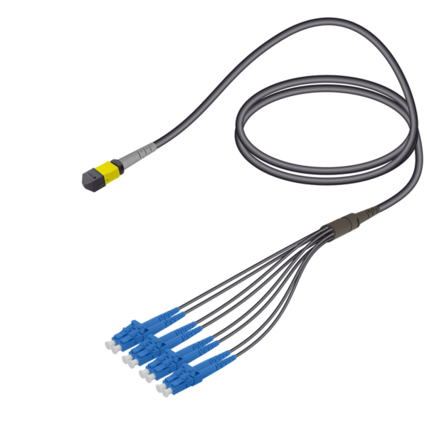 Female MTP Elite to LC/UPC Universal Fanout | Base-8 | Single Mode G657.A2 | 4.8/1.8mm