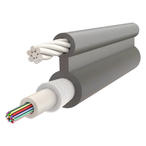 Fig-8 Askı Telli Gel-Filled Dry Core Non-Armoured Merkezi Tüplü Tek Kılıflı Kablo 4F to 24F - A-D1Q(ZN-GY)2YT - 6x12.6mm