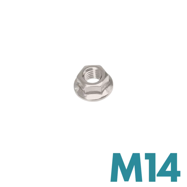 FDS_DIN 6923 Galvanized Steel M14 Flanged Nut Kit of 1