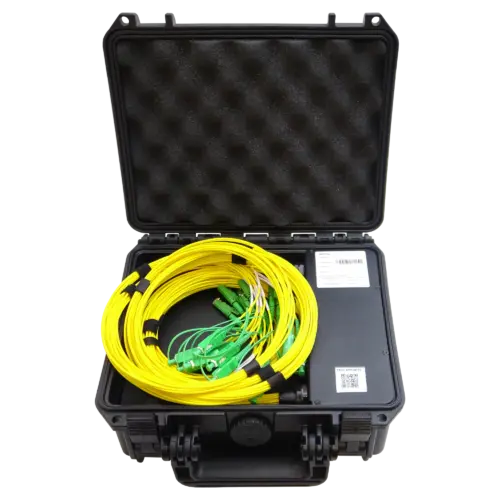 Hard Case Protected Multi-fiber OTDR Launch Boxes (Up to 12 Fibers)