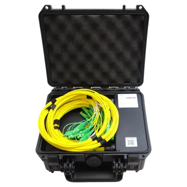 Hard Case Protected Multi-fiber OTDR Launch Boxes (Up to 12 Fibers)