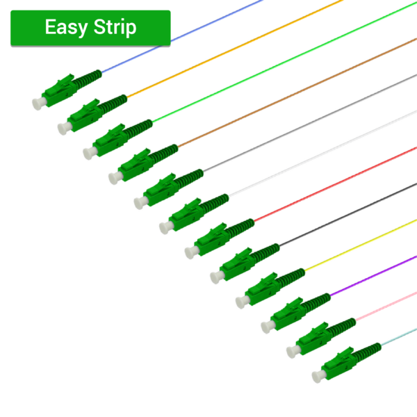 LC/APC 12 Fiber Pigtail | Single Mode G657.A2 | 0.9mm