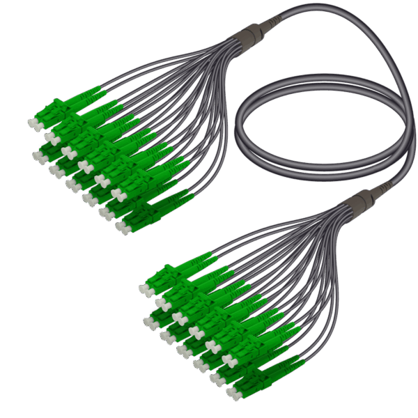 LC/APC-LC/APC | 24 Fiber Universal Fanout | Single Mode G657.A2 | 4.8/1.8mm