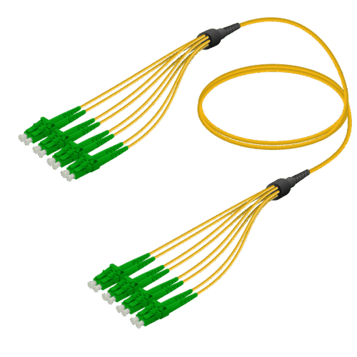 LC/APC-LC/APC | 8 Fiber Fanout | Single Mode G657.A2 | 3.0/1.8mm