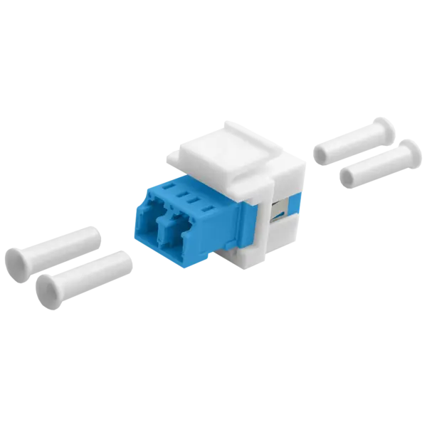 LC Duplex Keystone Coupler | w/ Clip Fiber Optic
