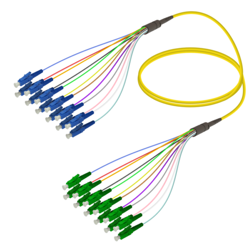 LC/UPC-LC/APC | 12 Fibers Fanout | Single Mode G657.A2 | 3.0/0.9mm