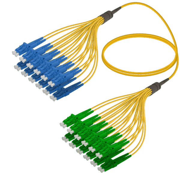 LC/UPC-LC/APC | 24 Fiber Fanout | Single Mode G657.A2 | 3.0/1.8mm