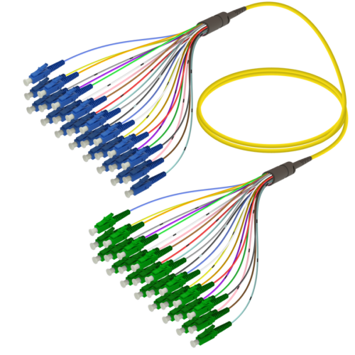 LC/UPC-LC/APC | 24 Fibers Fanout | Single Mode G657.A2 | 3.0/0.9mm