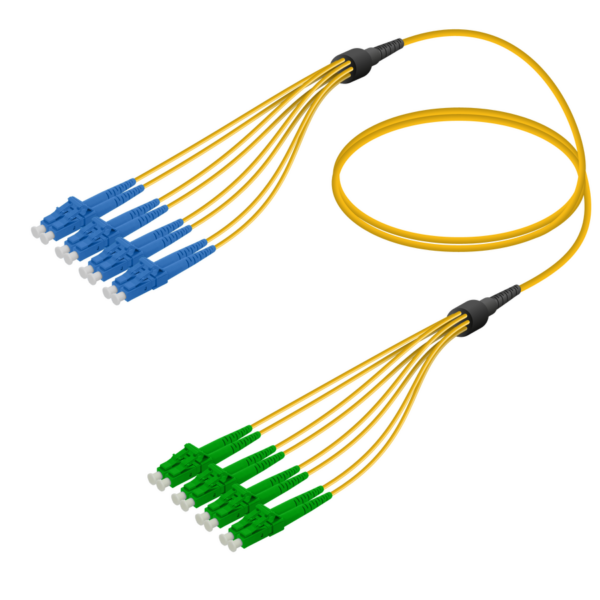 LC/UPC-LC/APC | 8 Fibers Fanout | Single Mode G657.A2 | 3.0/1.8mm