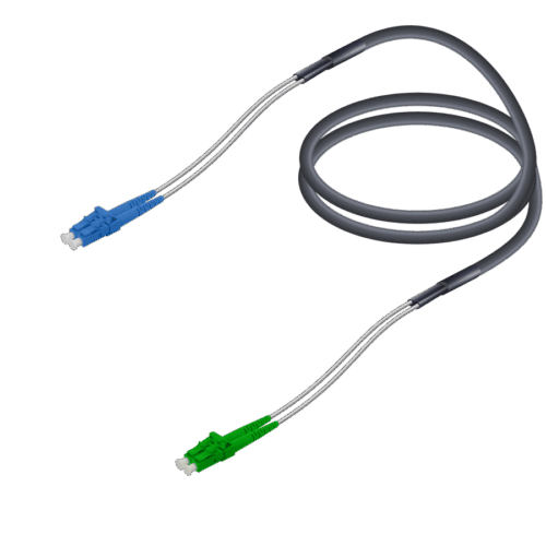 LC/UPC-LC/APC | Single Mode G657.A2 Çelik Korugeli FTTA Breakout | 7.0x2.85mm