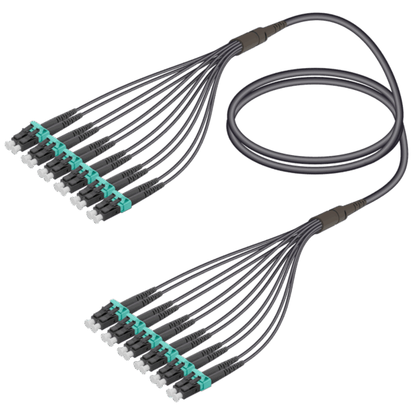 LC/UPC-LC/UPC | 12 Fiber Universal Fanout | Multi Mode G651.OM3 | 4.8/1.8mm