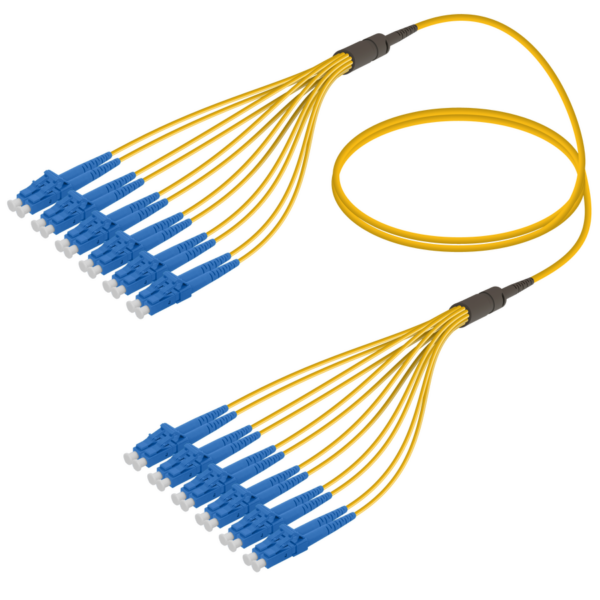 LC/UPC-LC/UPC | 12 Fibers Fanout | Single Mode G657.A2 | 3.0/1.8mm