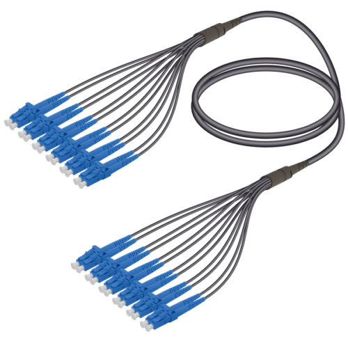 LC/UPC-LC/UPC | 12 Fibers Universal Fanout | Single Mode G657.A2 | 4.8/1.8mm