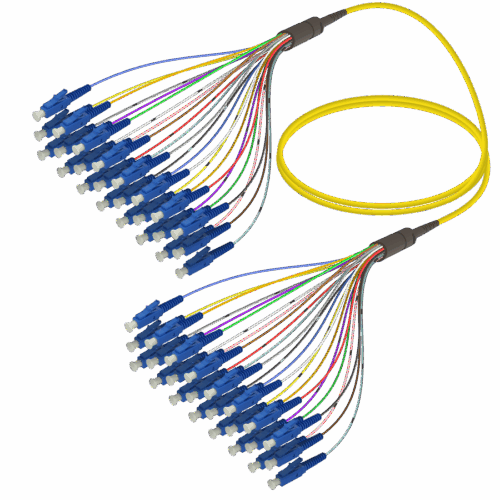 LC/UPC-LC/UPC | 24 Fiber Fanout | Single Mode G657.A2 | 3.0/0.9mm