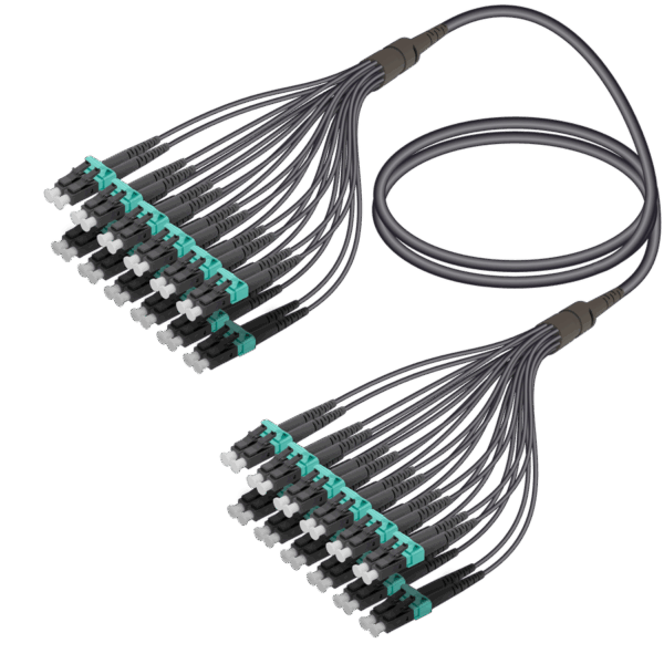 LC/UPC-LC/UPC | 24 Fiber Universal Fanout | Multi Mode G651.OM3 | 4.8/1.8mm