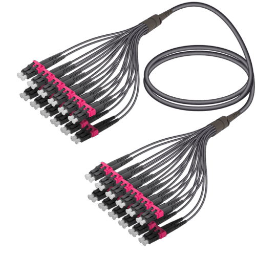 LC/UPC-LC/UPC | 24 Fiber Universal Fanout | Multi Mode G651.OM4 | 4.8/1.8mm