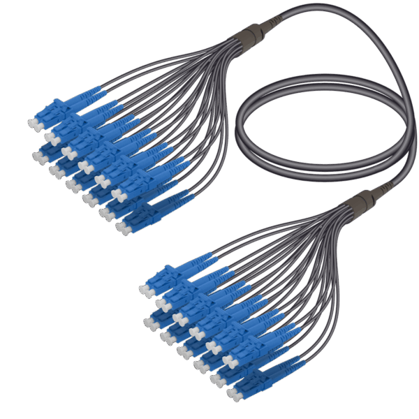 LC/UPC-LC/UPC | 24 Fiber Universal Fanout | Single Mode G657.A2 | 4.8/1.8mm