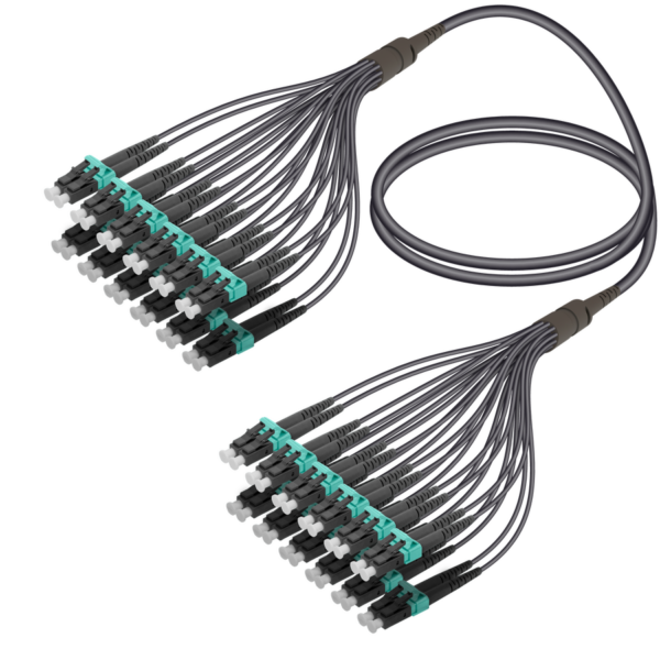 LC/UPC-LC/UPC | 24 Fibers Universal Fanout | Multi Mode G651.OM3 | 4.8/1.8mm