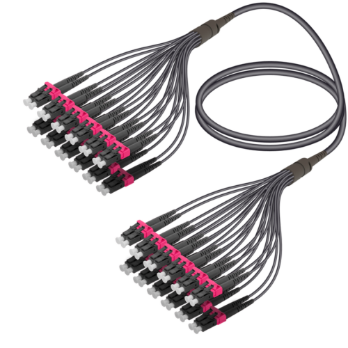 LC/UPC-LC/UPC | 24 Fibers Universal Fanout | Multi Mode G651.OM4 | 4.8/1.8mm