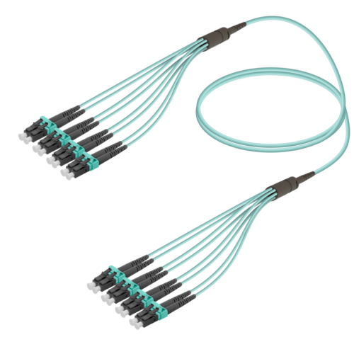LC/UPC-LC/UPC | 8 Fibers Fanout | Multi Mode G651.OM3 | 3.0/1.8mm