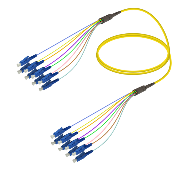 LC/UPC-LC/UPC | 8 Fibers Fanout | Single Mode G657.A2 | 3.0/0.9mm