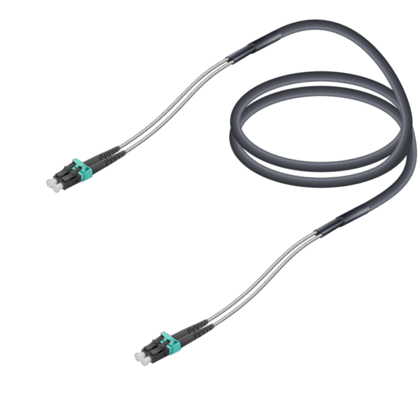 LC/UPC-LC/UPC | Multi Mode G651.OM3 Çelik Korugeli FTTA Breakout | 7.0x2.85mm