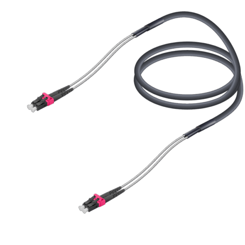 LC/UPC-LC/UPC | Multi Mode G651.OM4 Çelik Korugeli FTTA Breakout | 7.0x2.85mm