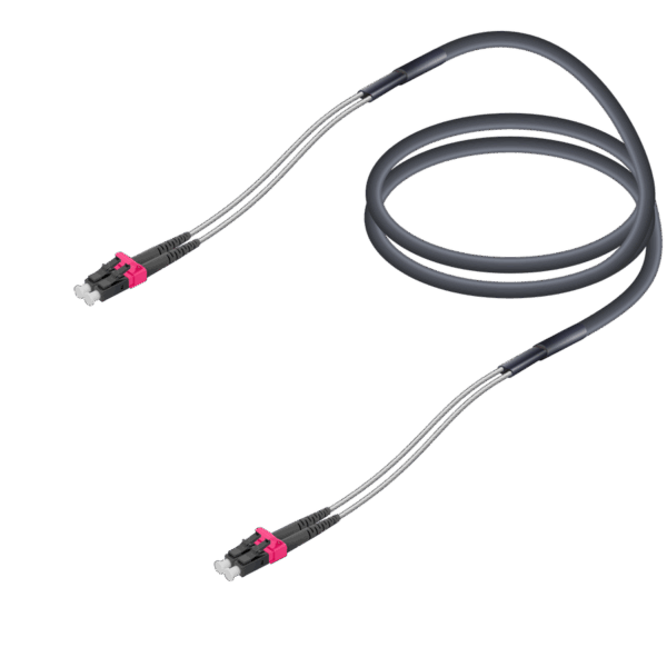 LC/UPC-LC/UPC | Multi Mode G651.OM4 Çelik Korugeli FTTA Breakout | 7.0x2.85mm