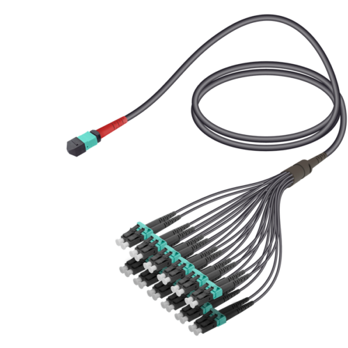 Male MTP Elite to LC/UPC Universal Fanout | Base-24 | Multi Mode G651.OM3 | 4.8/1.8mm