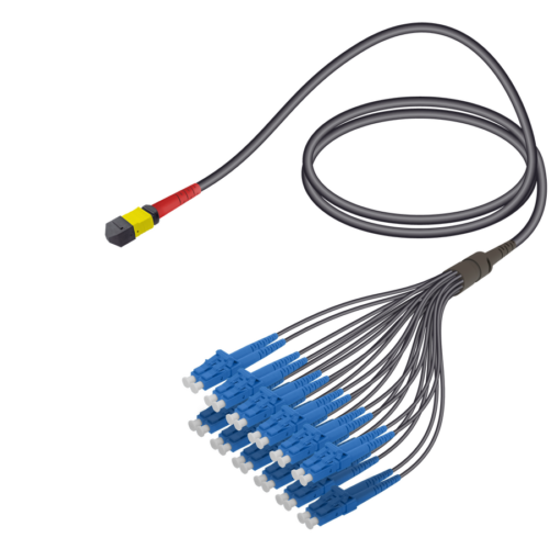 Male MTP Elite to LC/UPC Universal Fanout | Base-24 | Single Mode G657.A2 | 4.8/1.8mm