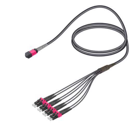 Male MTP Elite to LC/UPC Universal Fanout | Base-8 | Multi Mode G651.OM4 | 4.8/1.8mm