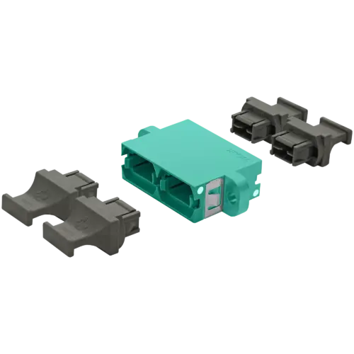 MTP Dupleks Adaptör | Flanşlı | Opposed Key | 4 Toz Kapaklı US Conec (14992, 14995, 15000)